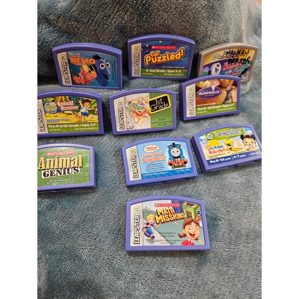 Leap Frog Leapster 10 Games W/case Scholastic Ages 4-8